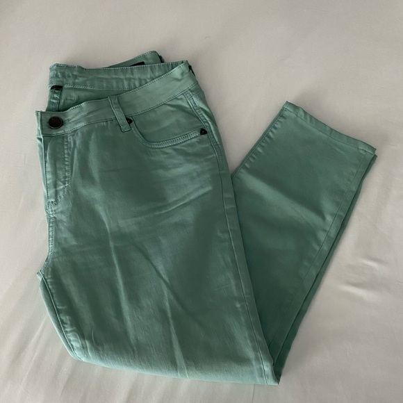 Mint Green Skinny Jeans by Kut from the Kloth size 14W - Picture 1 of 3